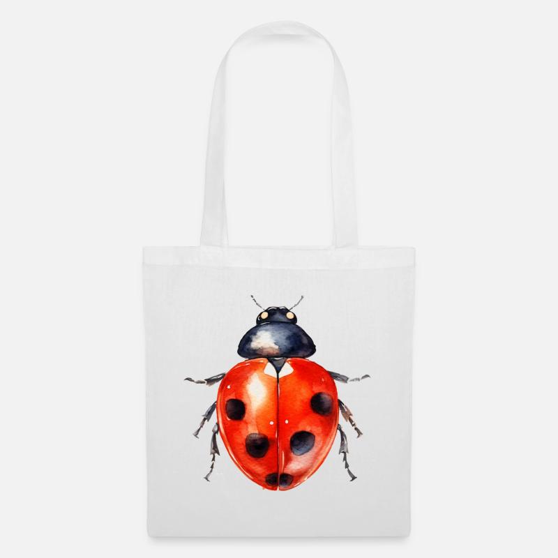 Marienkäfer - Stoffbeutel - Weiß