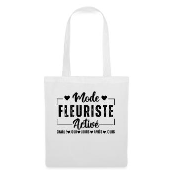Mode fleuriste activé humour fleuriste cadeau - Sac en tissu - blanc - Devant