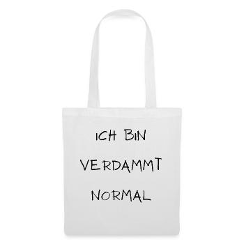 Ich bin verdammt normal - Stoffbeutel - Weiß - Vorne