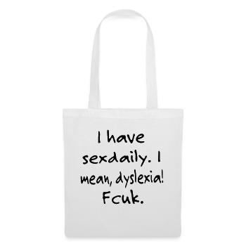 Dyslexie - Sac en tissu - blanc - Devant
