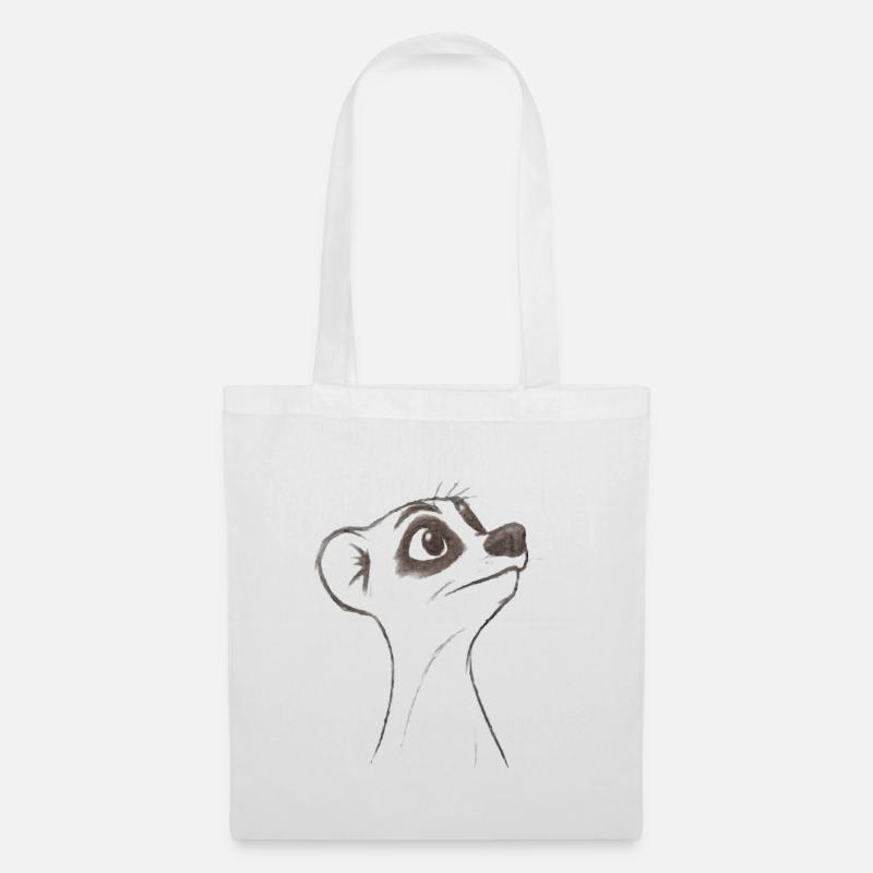 Suricate d’interrogation - Sac en tissu - blanc