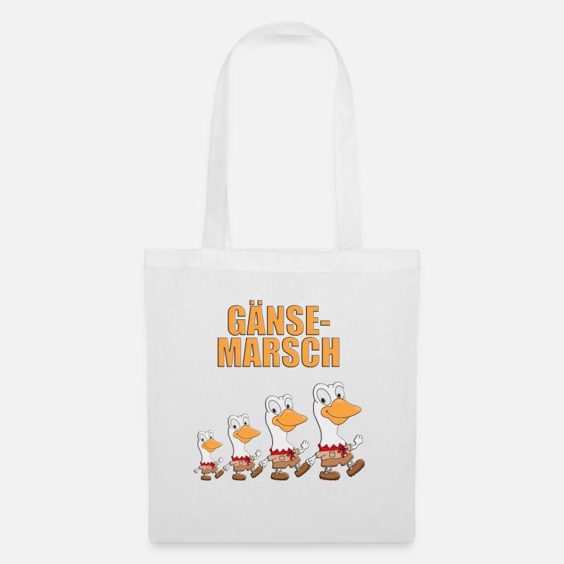 GÄNSEMARSCH - GÄNSE - GANS - Stoffbeutel - Weiß