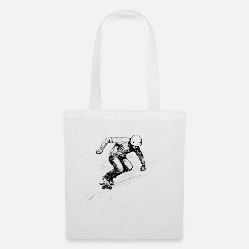 Skateboard - Sac en tissu - blanc