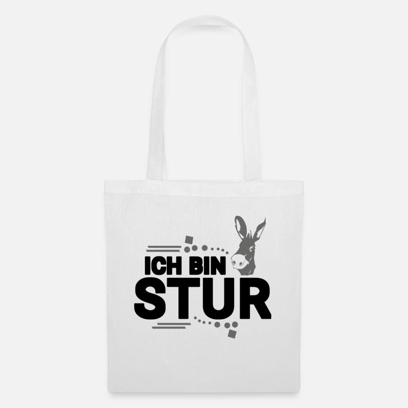 Esel - Sturkopf - Stoffbeutel - Weiß