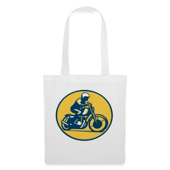 Retro Pop Café Racer - Stoffbeutel - Weiß - Vorne