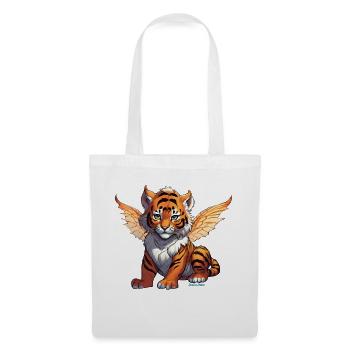 Winged Striped Tiger: Fantasy Meets Wilderness - Tote Bag - white - Front