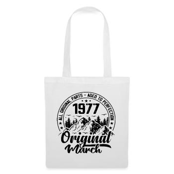 1977 mars Original : 47 Ans cadeau Anniversaire - Sac en tissu - blanc - Devant