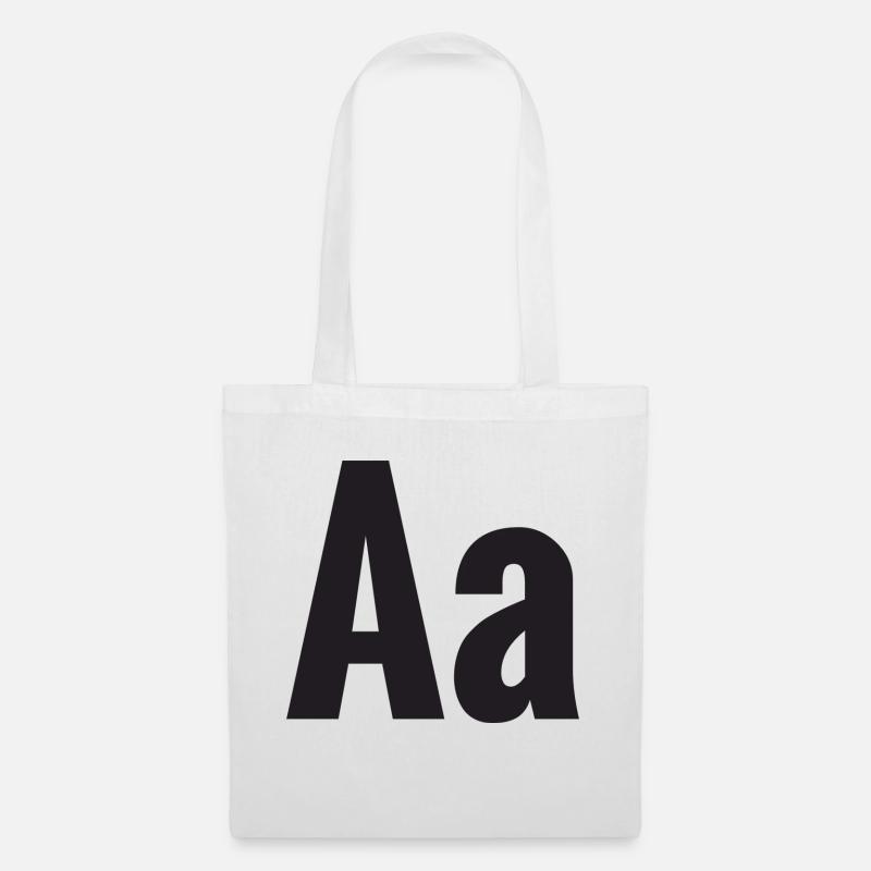Buchstaben-A-Hemd - Stoffbeutel - Weiß
