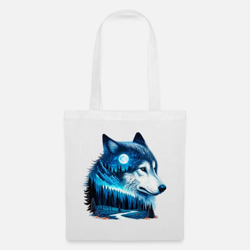 Wolf - Stoffbeutel - Weiß