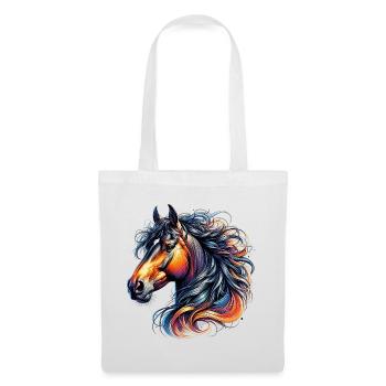 Cheval - Sac en tissu - blanc - Devant