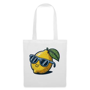 zitrone sonnenbrille sommer - Stoffbeutel - Weiß - Vorne