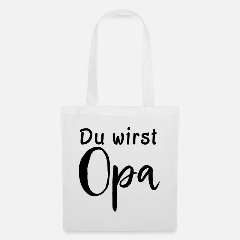 Du wirst Opa - Stoffbeutel - Weiß
