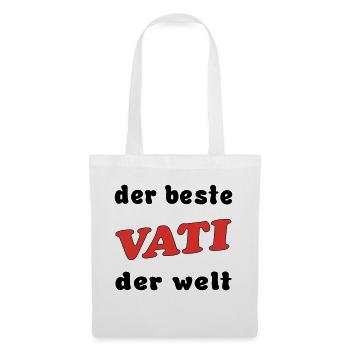 Der beste VATI PAPA der welt - Sac en tissu - blanc - Devant