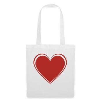 Red heart to declare your love - Tote Bag - white - Front
