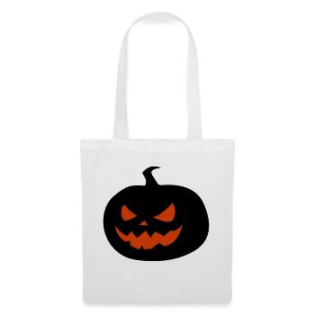 Citrouille effrayante Halloween - Sac en tissu - blanc - Devant