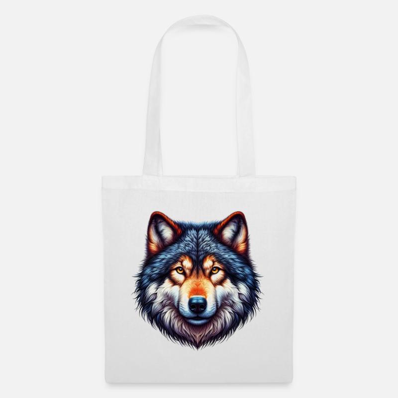 Wolf - Stoffbeutel - Weiß