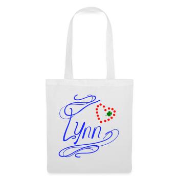 Lynn mit Herz und Kleeblatt - Stoffbeutel - Weiß - Vorne