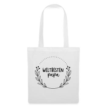Papa Papi Vater Tochter Sohn Vatertag Männer Shirt - Stoffbeutel - Weiß - Vorne