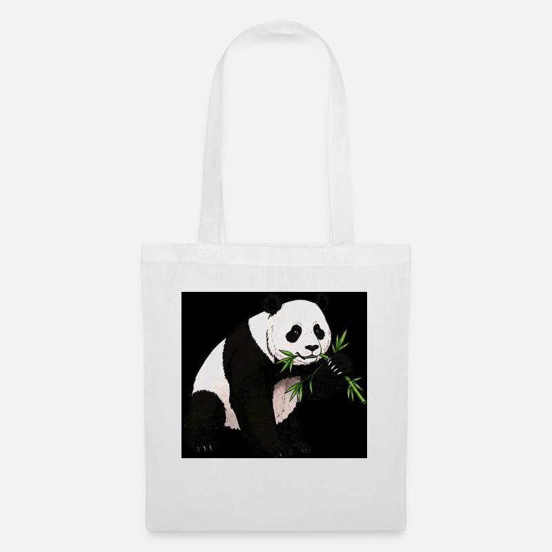 Panda - Stoffbeutel - Weiß