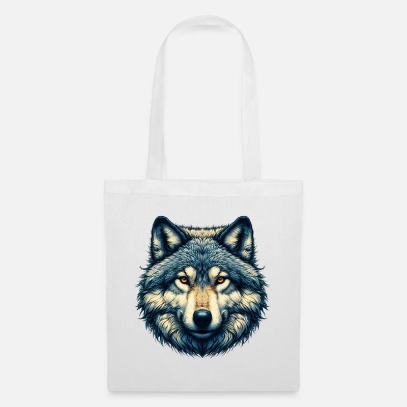 Wolf - Stoffbeutel - Weiß