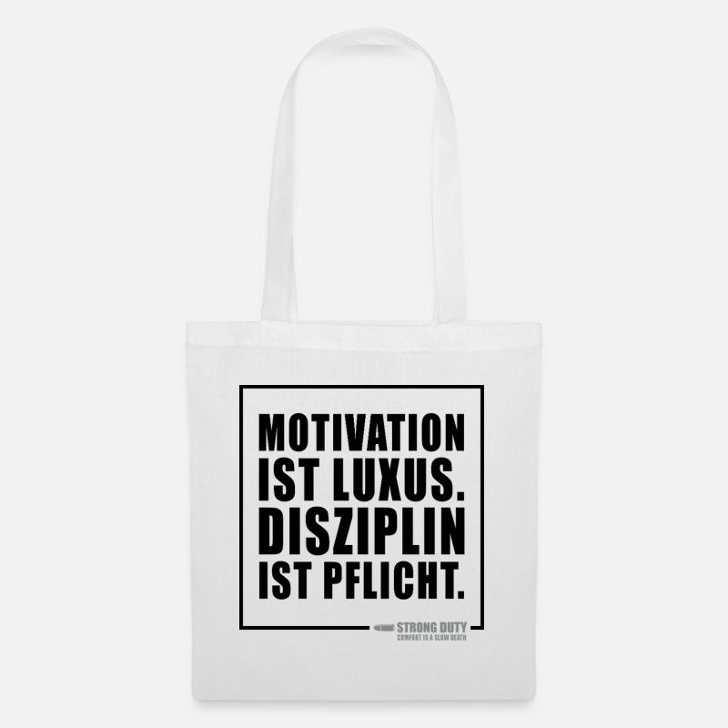 Motivation ist Luxus - Stoffbeutel - Weiß