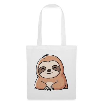 Cute Sloth Cartoon Design - Tote Bag - white - Front