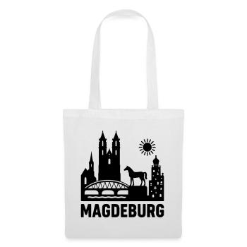 Silhouette de Magdebourg - Sac en tissu - blanc - Devant
