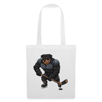 Cool Rottweiler Joueur de Hockey sur Glace Master Sport - Sac en tissu - blanc - Devant