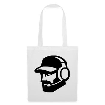 Cool gamer with beard and headphones - portrait - Tote Bag - white - Front