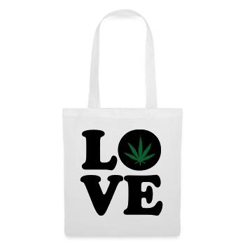 Love weed cannabis  - Sac en tissu - blanc - Devant