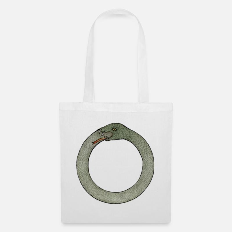 Coiled Serpent Emblem - Tote Bag - white