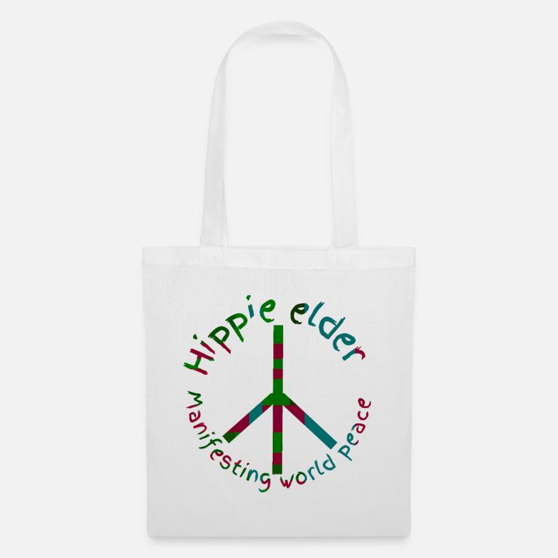 Hippies-Frieden - Stoffbeutel - Weiß