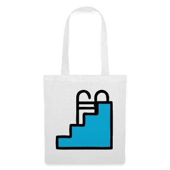  Pool Leiter Schwimmbad Icon - Stoffbeutel - Weiß - Vorne