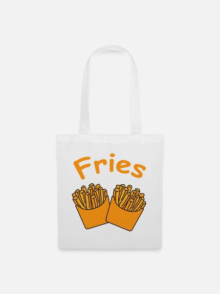 Fries Duo Cartoon GelbOrange - Stoffbeutel - Weiß