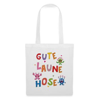 Gute Laune Hose  - Stoffbeutel - Weiß - Vorne