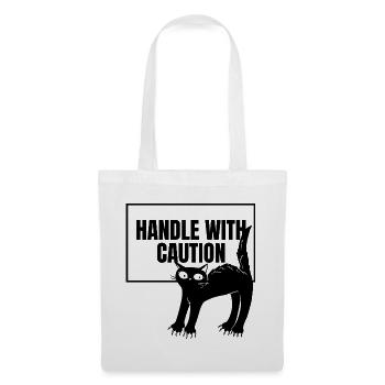 Cat Caution Tee - Tote Bag - white - Front