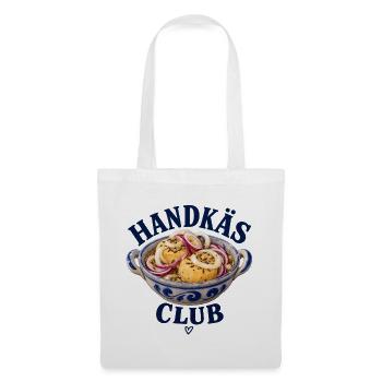 Handkäs Club – Hessisches Kultessen mit Herz - Stoffbeutel - Weiß - Vorne