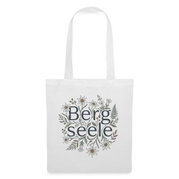 Bergseele Alpenblumen Wandern Berge Natur - Stoffbeutel - Weiß - Vorne