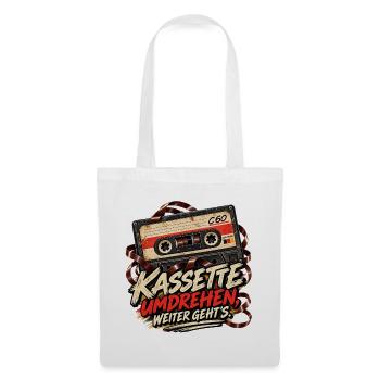 Kassette - Stoffbeutel - Weiß - Vorne