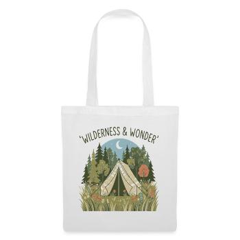 Wilderness & Wonder Zeltidylle im Wald - Stoffbeutel - Weiß - Vorne