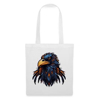 Adler Kopf Bunt Illustration - Stoffbeutel - Weiß - Vorne