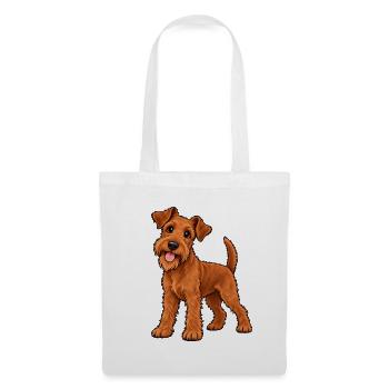 Irish Terrier Kawaii Style – Süßer Terrier - Stoffbeutel - Weiß - Vorne