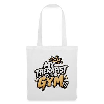 Zitat zur Fitnessstudiotherapie - Stoffbeutel - Weiß - Vorne