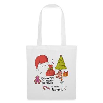 Kuschelige Weihnachtszeit - Stoffbeutel - Weiß - Vorne