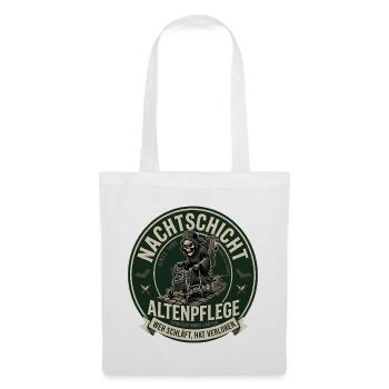 NachtSchicht Altenpflege Grim-Reaper - Stoffbeutel - Weiß - Vorne