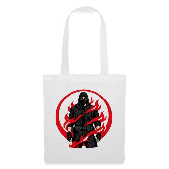 Ninja Flammenkreis - Stoffbeutel - Weiß - Vorne