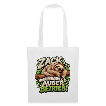 Zack! vorübergehend außer Betrieb Geschenkidee  - Stoffbeutel - Weiß - Vorne