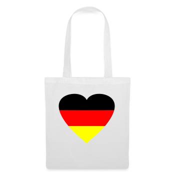 herz_deutschland2 - Stoffbeutel - Weiß - Vorne