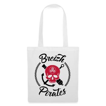 Breizh Pirates - Sac en tissu - blanc - Devant