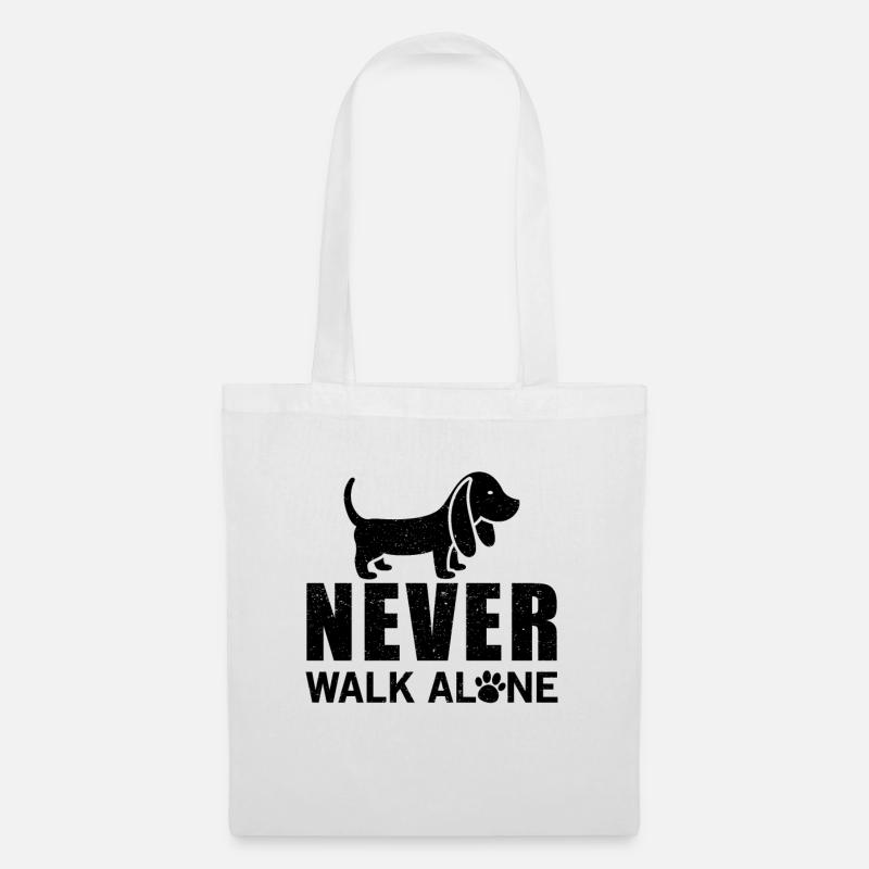 Never walk alone - Stoffbeutel - Weiß